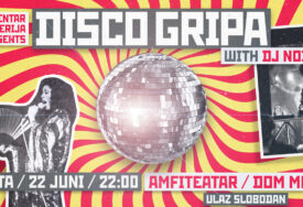 Nova "Disco Gripa" u subotu u Amfiteatru Doma mladih