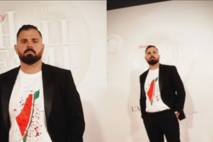 Kristijan Iličić privukao pažnju simboličnim dizajnom majice na događaju: "Glas za one koji pate"