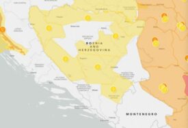 METEOALARM IZDAO VIŠE UPOZORENJA ZA BIH Očekuje nas jako nevrijeme, u Mostaru visoke temperature