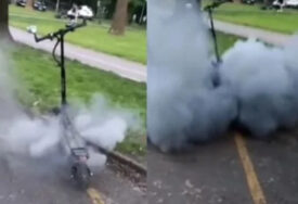Pogledajte kako se Zagrepčaninu za nekoliko sekundi zapalio električni romobil (VIDEO)