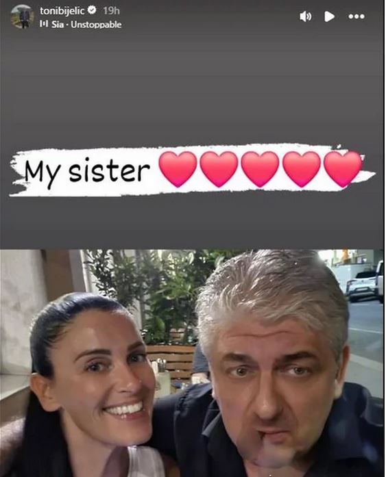 Toni Bjelić sa sestrom