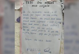 Baka iz Sarajeva nakon što su joj ukrali cvijeće, poslala poruku lopovu: "Zasadit ću novo, a ti kradi"