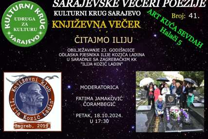 U povodu 23. godišnjice smrti pjesnika Ilije Kozića Ladina u Sarajevu se održava književna manifestacija ČITAJMO ILIJU