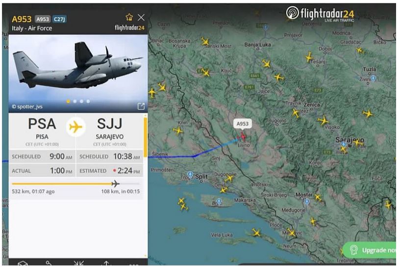 FOTO: SCREENSHOT / FLIGHTRADAR24
