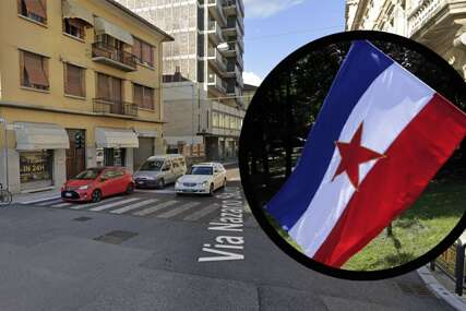 U centru talijanskog grada obješene jugoslovenske zastave