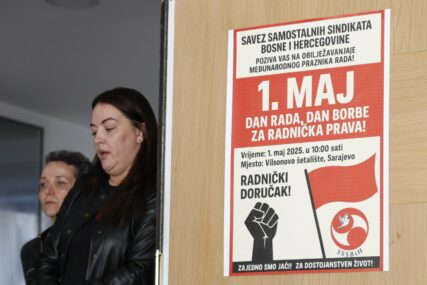 SSSBiH za 1. maj: Radnik u BiH nije trošak, čovjek je sa dostojanstvom, porodicom i pravima