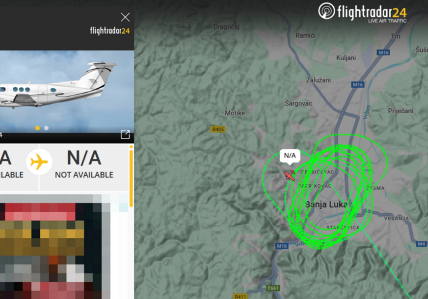 FOTO: FLIGHTRADAR/SCREENSHOT