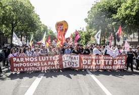 Za Prvi maj u Francuskoj protestovalo oko 300.000 ljudi