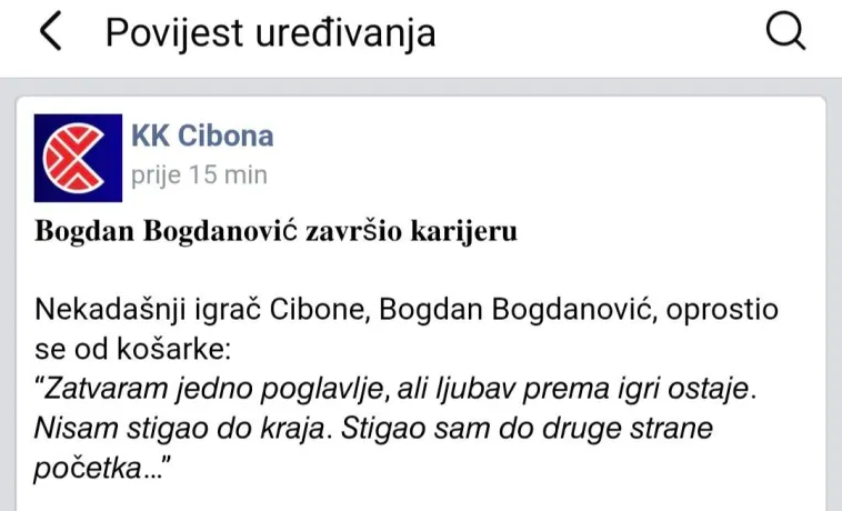 FOTO: FACEBOOK/KK CIBONA