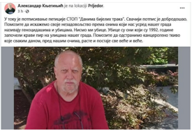 Osuđeni ratni zločinac u Prijedoru postavio štand i prikuplja potpise za zabranu Dana bijelih traka