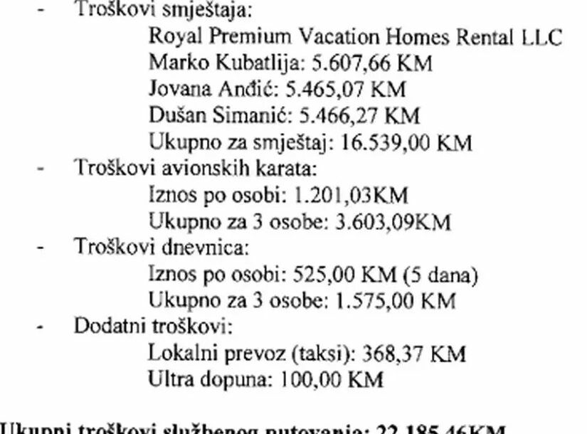 FOTO: DIO IZ ODGOVORA KUBATLIJE NA ZASTUPNIČKO PITANJE