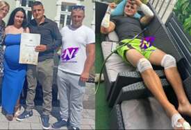 Hasib pao sa motora dan nakon svadbe sa Edinom iz Cazina