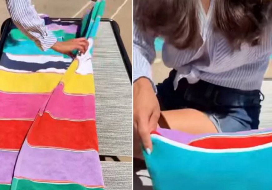 kako od peškira za plažu napravite torbu
