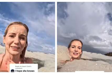Influenserka plivala u pjenušavom moru, a onda joj se život zgadio (VIDEO)