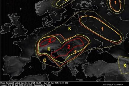Crveni alarm za tri regije: Evropski sistem za oluje izdao upozorenje za BiH