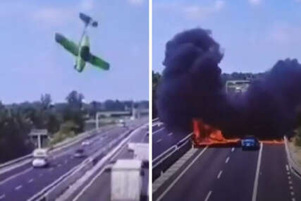 HAOS U ITALIJI Na autocestu se srušio avion, ima poginulih (FOTO, VIDEO)