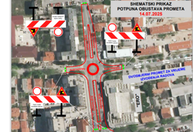 Mostar: Regulacija prometa na raskrižju ulica Stepinca, Starčevića i Alekse Šantića