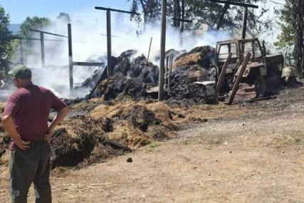 Požar na Huseinovoj farmi: "Ne znam od čega da živim, izgorjelo je sijeno, traktor, štale"