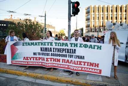 SVIJET SVE TEŽE PODNOSI STANJE U GAZI Grčki medicinari protestovali protiv izraelskih napada na bolnice