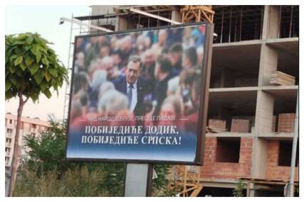 U Istočnom Sarajevu postavljen bilbord podrške Miloradu Dodiku