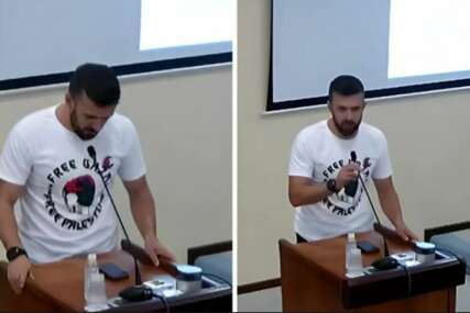 Mostarski političar na sjednicu došao u majici "Free Gaza – Free Palestine"