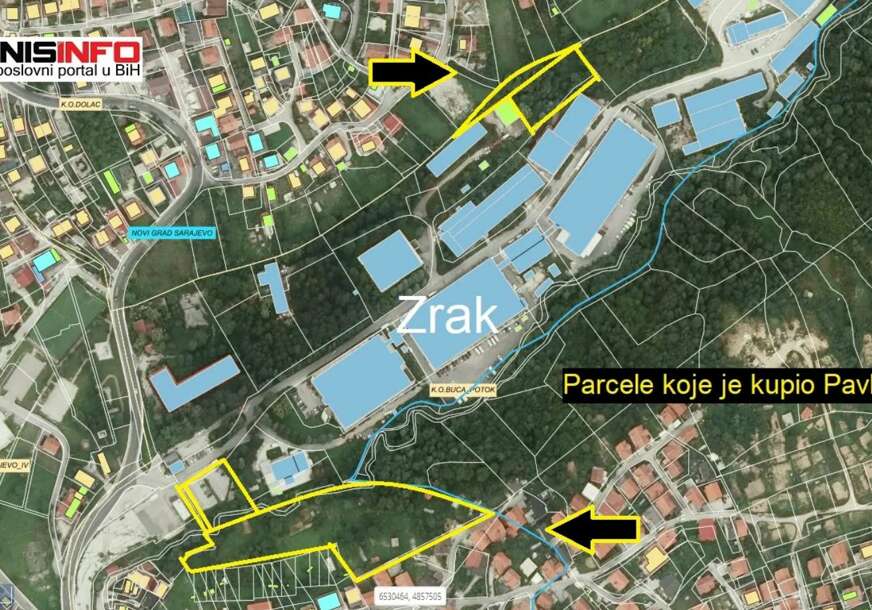 FOTO: EVO KOJE PARCELE JE PAVLOVIĆ KUPIO (FOTO: BIZNISINFO.BA)