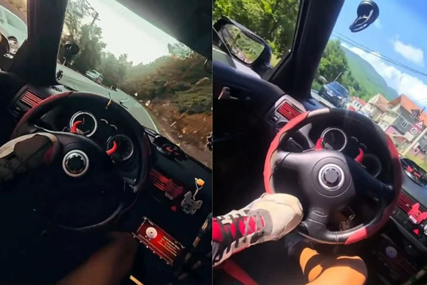 Uhapšen muškarac iz Konjica koji se snimao kako vozi automobil dok mu je noga na volanu, čak je i preticao druga vozila