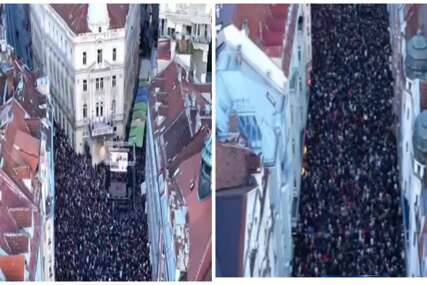 SNIMAK IZ ZRAKA Pogledajte kako se više od 20.000 ljudi u Sarajevu oprostilo od Halida Bešlića (VIDEO)