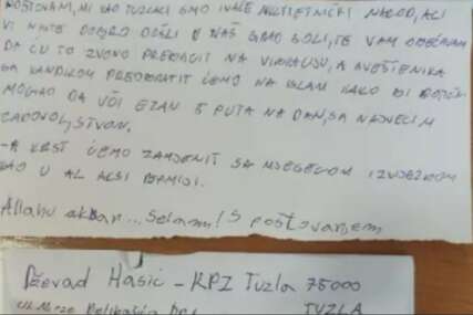 Pročitajte prijeteće pismo koje je Dževad Hasić iz KPZ Tuzla poslao pravoslavnoj crkvi
