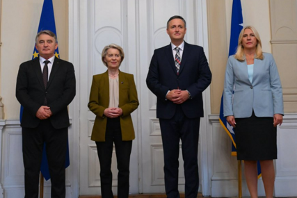 Ursula von der Leyen sa članovima Predsjedništva: "BiH je prešla dug put"