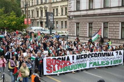MUP KS : Oko 6.000 građana učestvovalo na protestima za Palestinu u Sarajevu