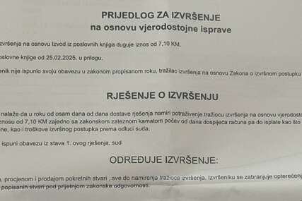 Čitateljka portala Bosnainfo šokirana: KJKP "RAD" joj prijeti pljenidbom imovine zbog duga od 7,10 KM