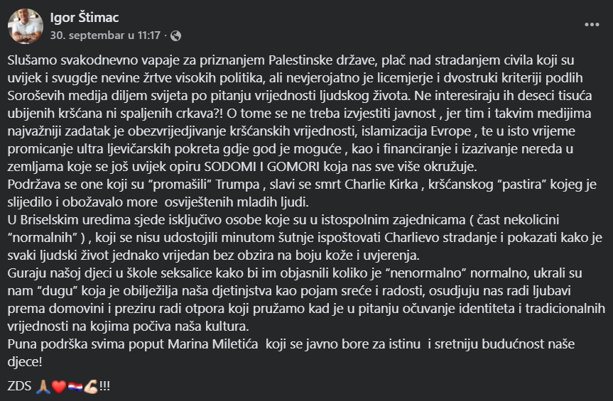 POKAZAO PRAVO LICE O skandaloznoj objavi Igora Štimca mnogo će se pričati