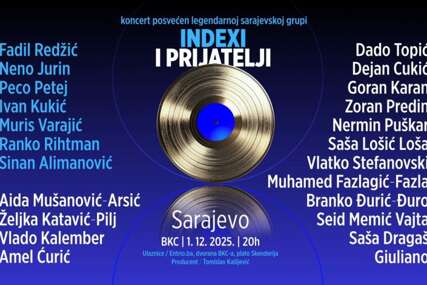 Veliki interes za spektakl "Indexi i prijatelji" u Sarajevu: Na sceni čak 30 zvijezda - uz članove "Indexa" pjevaju Đuro, Loša, Vajta, Vlatko Stefanovski, Goran Karan i drugi