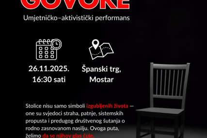 'STOLICE KOJE GOVORE' Performans koji para tišinu nakon femicida: Mostar šalje jasnu poruku