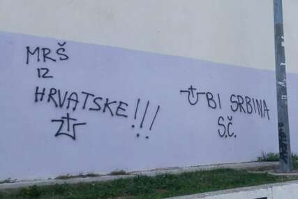 U Splitu osvanuli grafiti s porukama mržnje prema Srbima FOTO