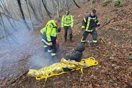 Spasioci CZ Bihać i vatrogasci spasili teško povrijeđenog migranta sa Plješevice (FOTO)