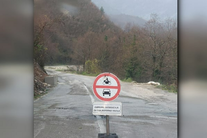 Zbog velikog odrona zatvorena magistralna cesta Jablanica - Blidinje