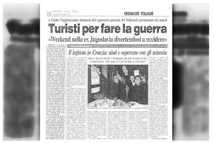 Kako je italijanska štampa 1995. godine pisala o "jezivom fenomenu turista koji ubijaju u BiH"