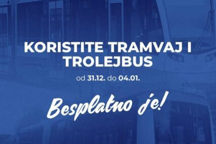 Tramvajski i trolejbuski saobraćaj od danas do 4. januara 2026. godine besplatan