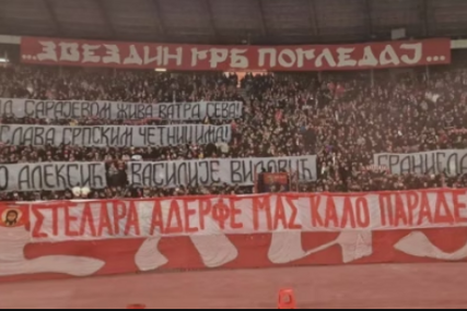 NIŠTA NOVO OD "DIVLJAKA SA SJEVERA" Delije poručile: "Nad Sarajevom živa vatra seva, slava srpskim četnicima"