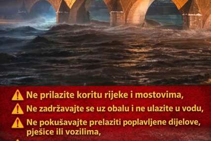 GSS Prenj u pripravnosti zbog porasta Neretve; građane upozoravaju da ne prilaze mostovima