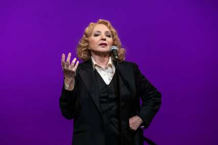 Mirjana Karanović u ulozi Marlene Dietrich 14. aprila na sceni Narodnog pozorišta Sarajevo