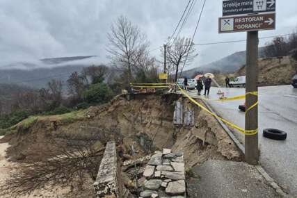Veliki odron na cesti kod Mostara, saobraćaj prema Gorancima u prekidu