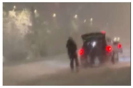 Zbog skijanja na glavnoj saobraćajnici u Sarajevu dvije osobe kažnjene sa po 400 KM