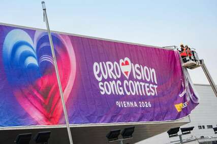 (FOTO) PRIPREMA ZA MUZIČKI SPEKTAKL Multifunkcionalna arena u Beču ukrašena obilježjima Eurosonga