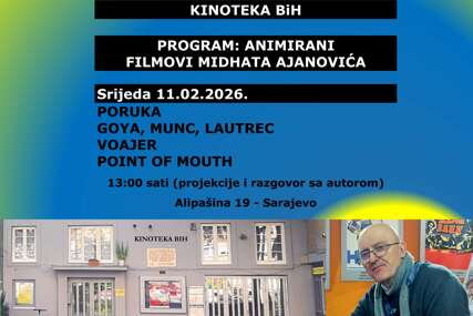 Projekcije animiranih filmova Midhata Ajanovića u Kinoteci BiH