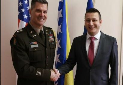 Goganović sa vojnim atašeom SAD o učešću OS BiH u misiju u Gazi, nabavci helikoptera...