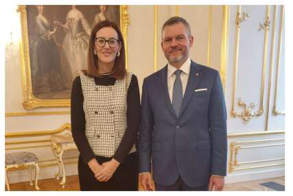 Ambasadorica BiH u Češkoj Martina Mlinarević sastala se sa predsjednikom Slovačke Petrom Pellegrinijem