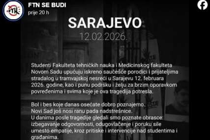Studenti iz Novog Sada podržali mlade Sarajlije: Niste sami, zajedno smo u zahtjevima za sistemom koji štiti živote